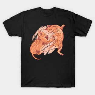 Kittens playing - wild scuffle among kittens T-Shirt